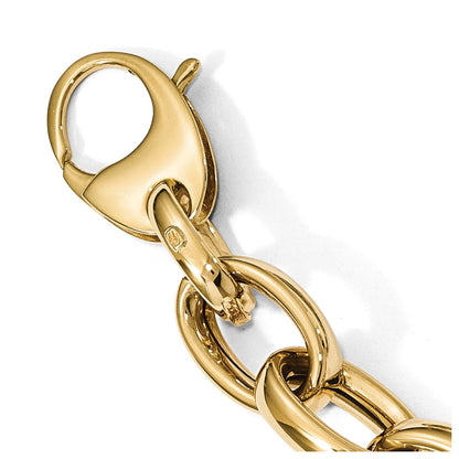 8 Inch 14K Polished Fancy Link 8In W/.5 Ext. Bracelet