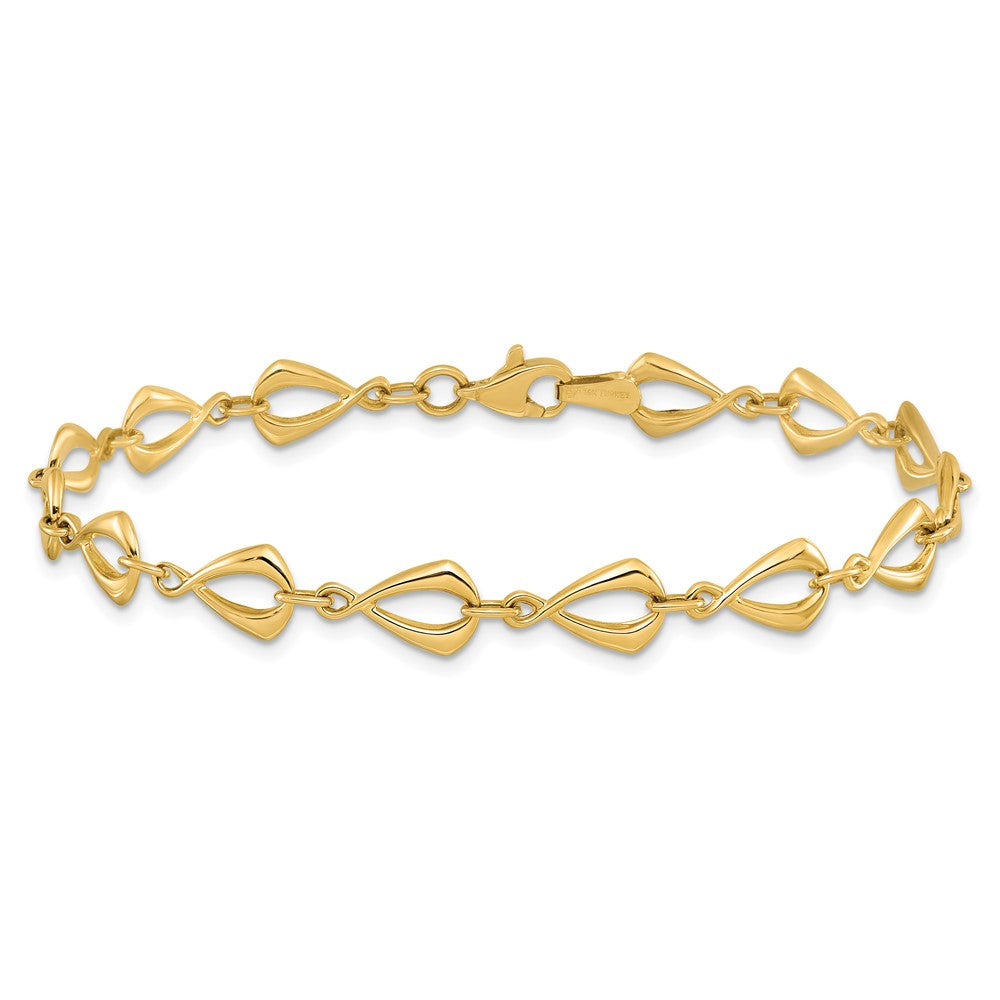 7.5 Inch 14K Polished Fancy Link 7.5In Bracelet