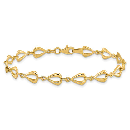 7.5 Inch 14K Polished Fancy Link 7.5In Bracelet
