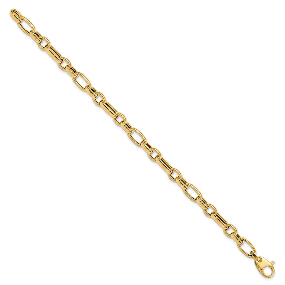 14K Yellow Gold Polished Fancy Link Bracelet