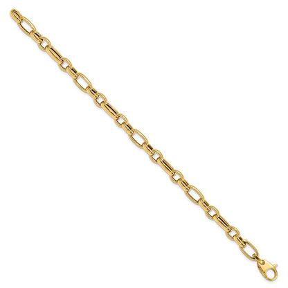 14K Yellow Gold Polished Fancy Link Bracelet