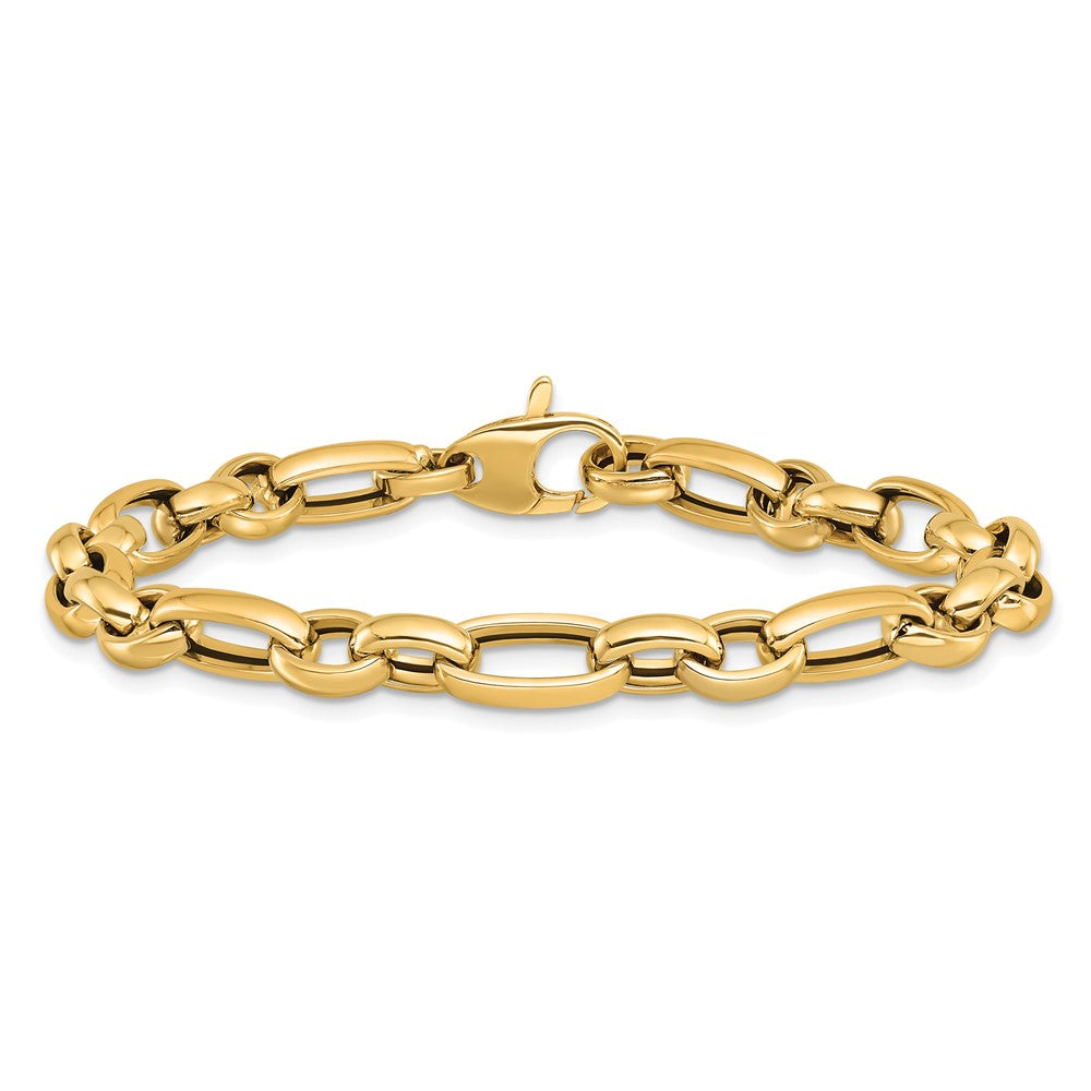 14K Yellow Gold Polished Fancy Link Bracelet