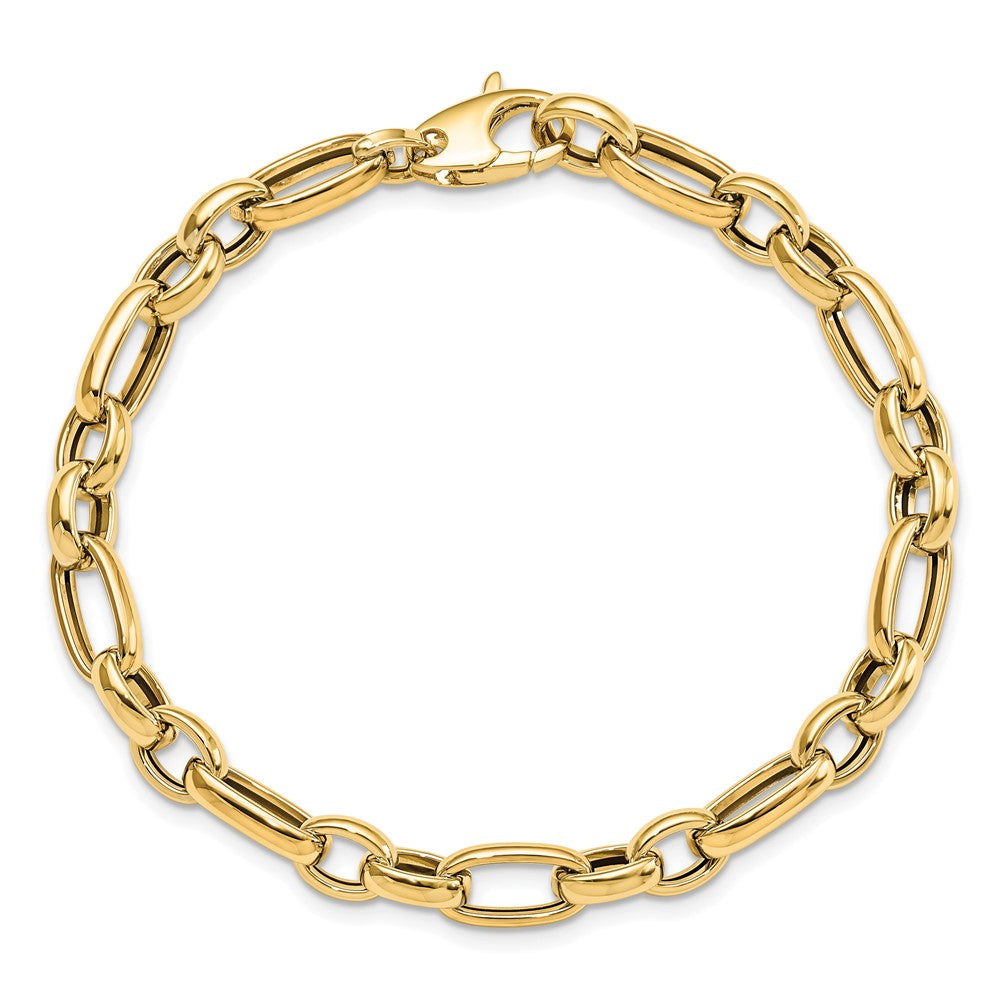 14K Yellow Gold Polished Fancy Link Bracelet