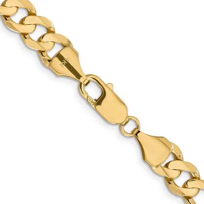 14K Yellow Gold 28 Inch 8.75mm Concave Open Figaro With Lobster Clasp Chain Necklace