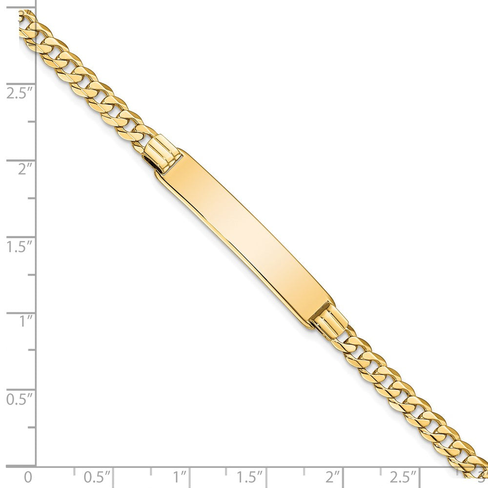 7 Inch 14K Curb Link Id Bracelet