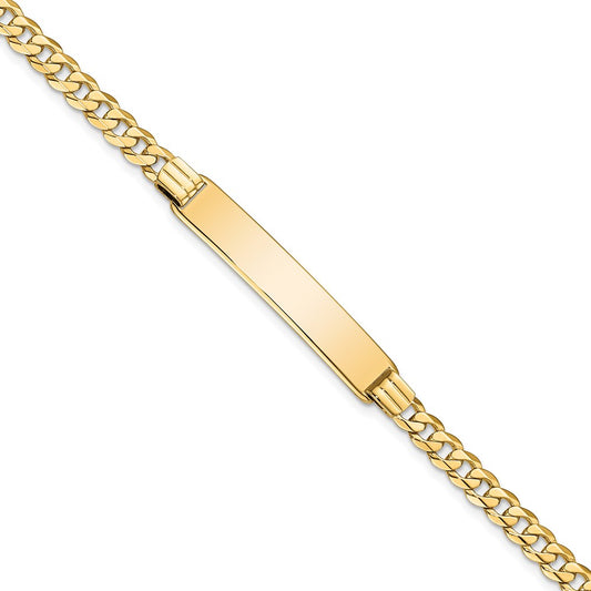 7 Inch 14K Curb Link Id Bracelet