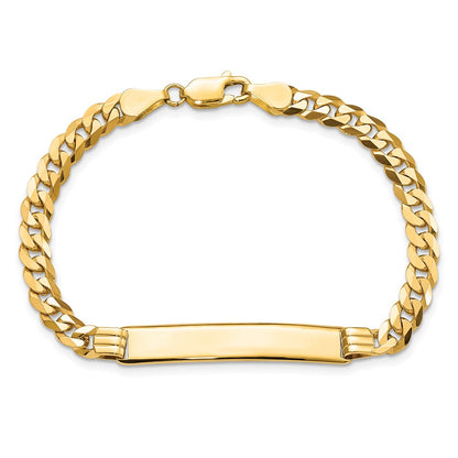 7 Inch 14K Curb Link Id Bracelet