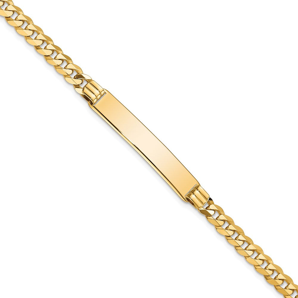 8 Inch 14K Curb Link Id Bracelet