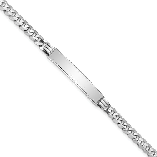7 Inch 14K Wg Flat Curb Link Id Bracelet