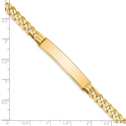 8 Inch 14K Curb Link Id Bracelet