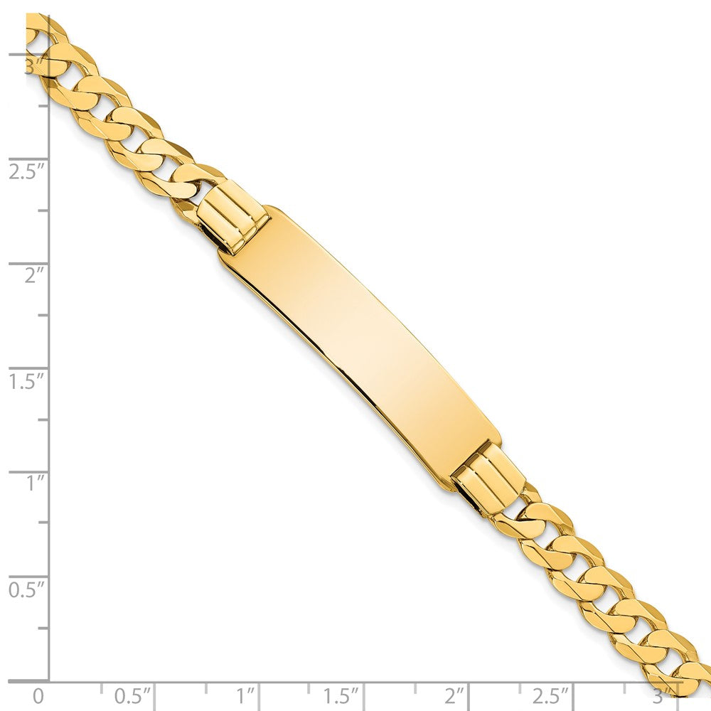 8 Inch 14K Curb Link Id Bracelet