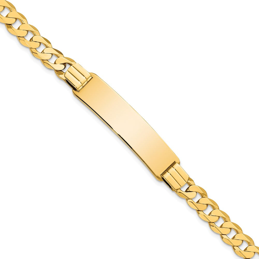 7 Inch 14K Curb Link Id Bracelet