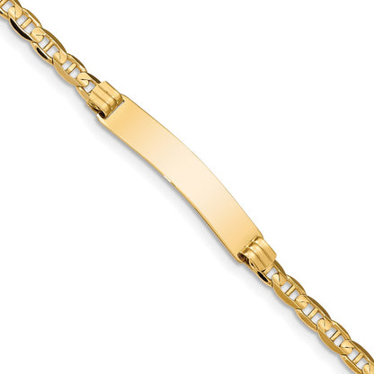 7 Inch 14K Anchor Link Id Bracelet