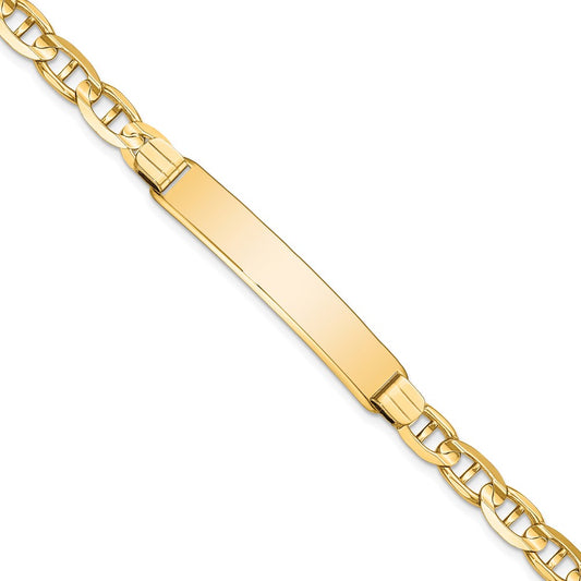 8 Inch 14K Anchor Link Id Bracelet