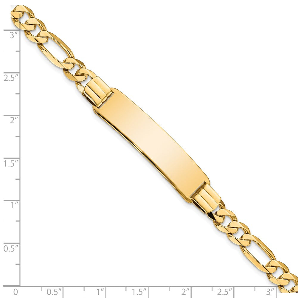 7 Inch 14K Flat Figaro Link Id Bracelet
