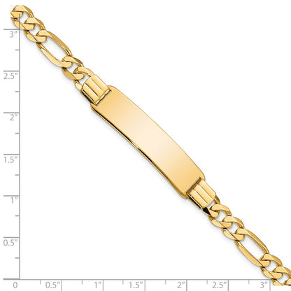 7 Inch 14K Flat Figaro Link Id Bracelet