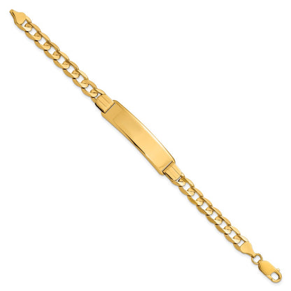 8 Inch 14K Curb Link Id Bracelet