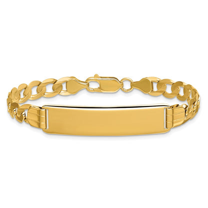 8 Inch 14K Curb Link Id Bracelet