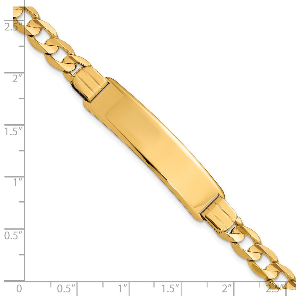 8 Inch 14K Curb Link Id Bracelet