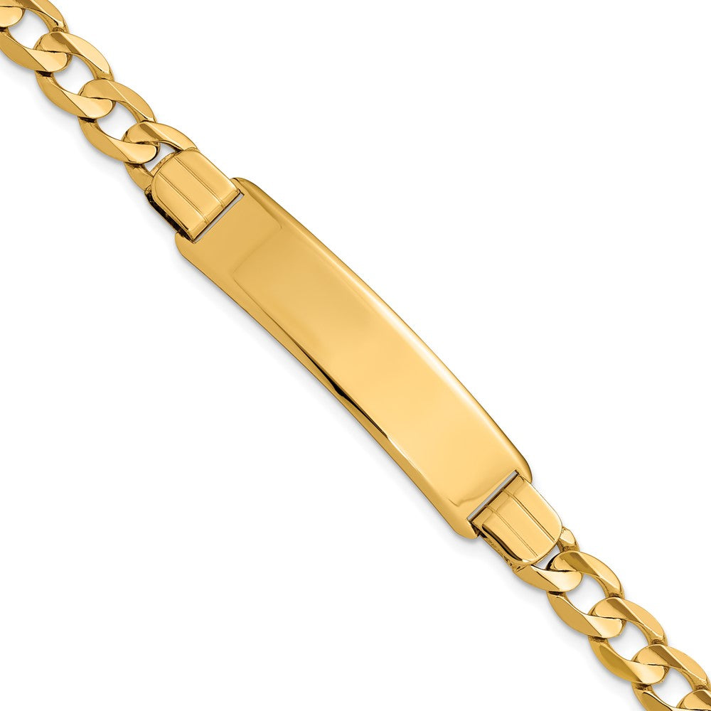 7 Inch 14K Curb Link Id Bracelet
