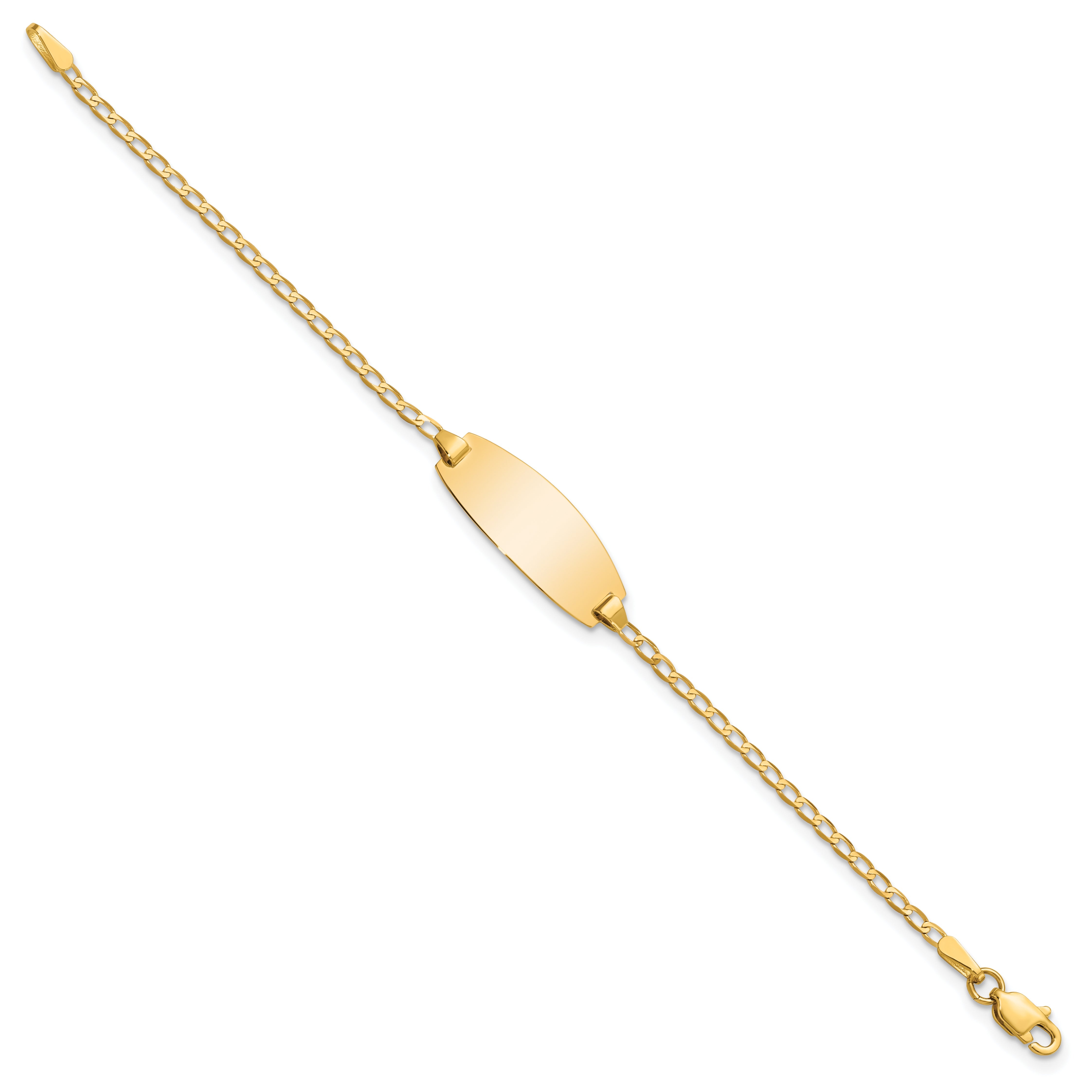 5.5 Inch 14K Oval Curb Id Bracelet