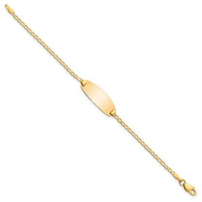 5.5 Inch 14K Oval Curb Id Bracelet