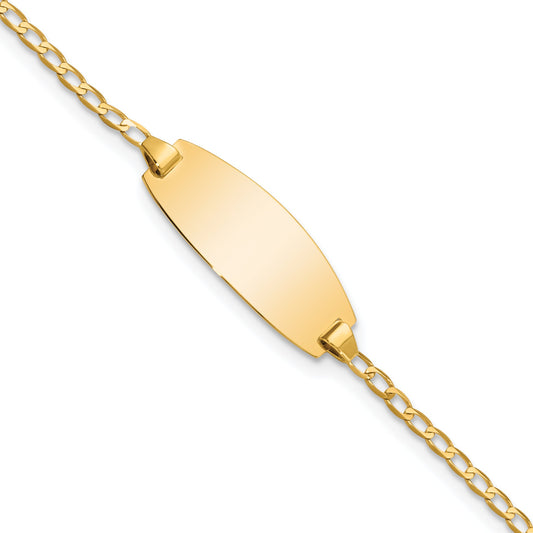 5.5 Inch 14K Oval Curb Id Bracelet
