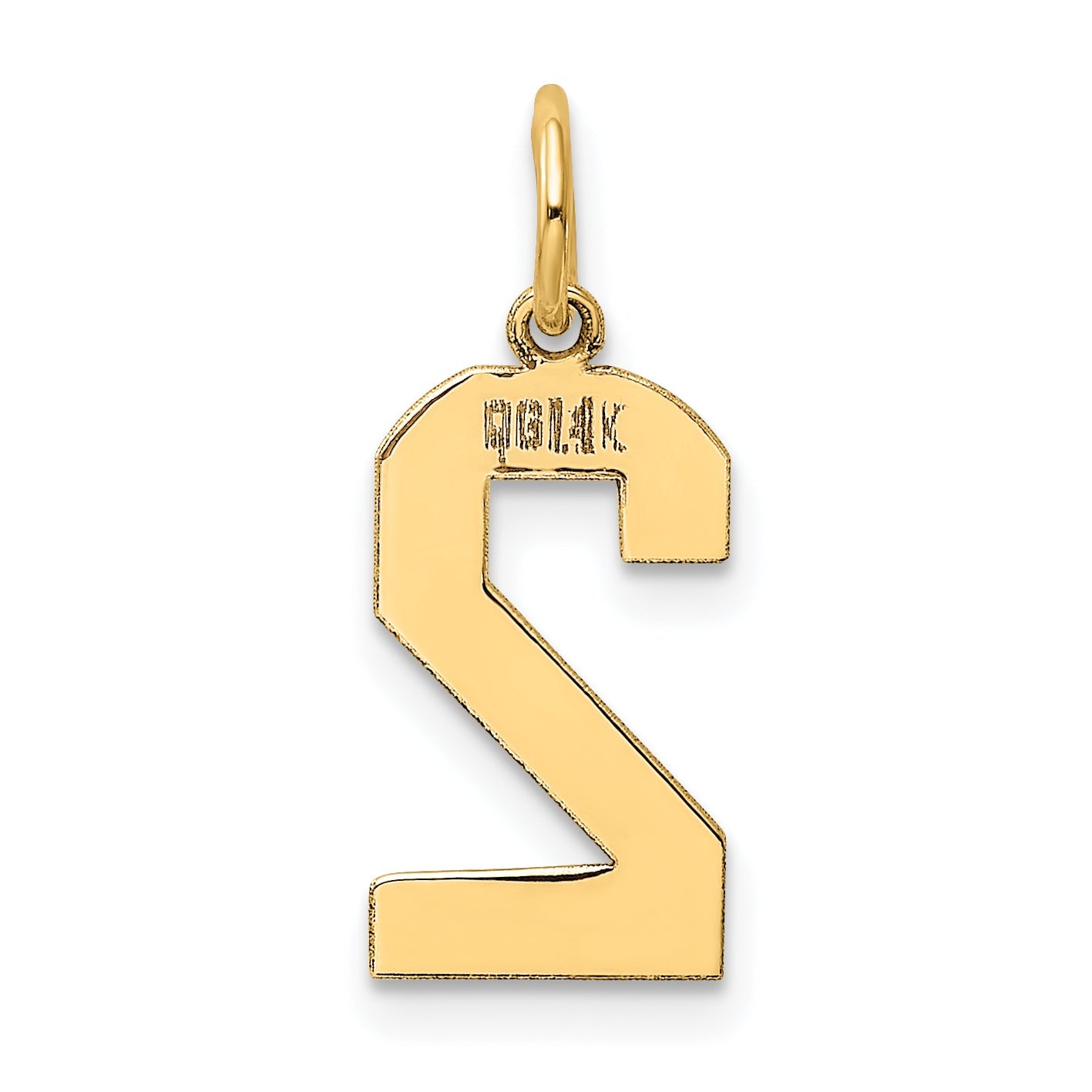 14k Yellow Gold 14k Medium Polished Number 2 Charm