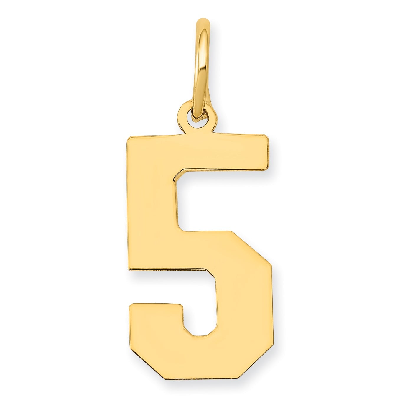 14k Yellow Gold 14k Medium Polished Number 5 Charm