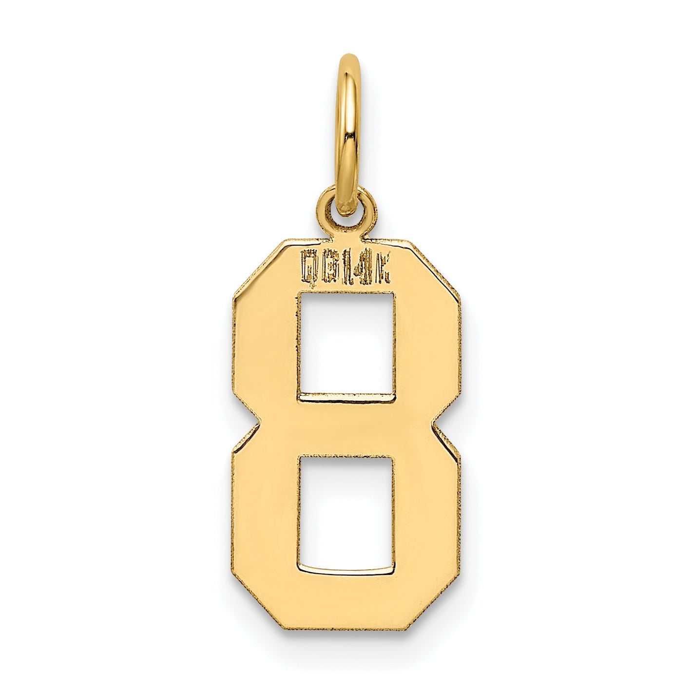 14k Yellow Gold 14k Medium Polished Number 8 Charm