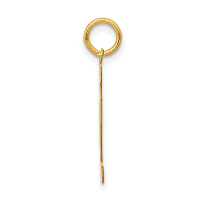 14K Yellow Gold Medium Polished Number 12 Charm