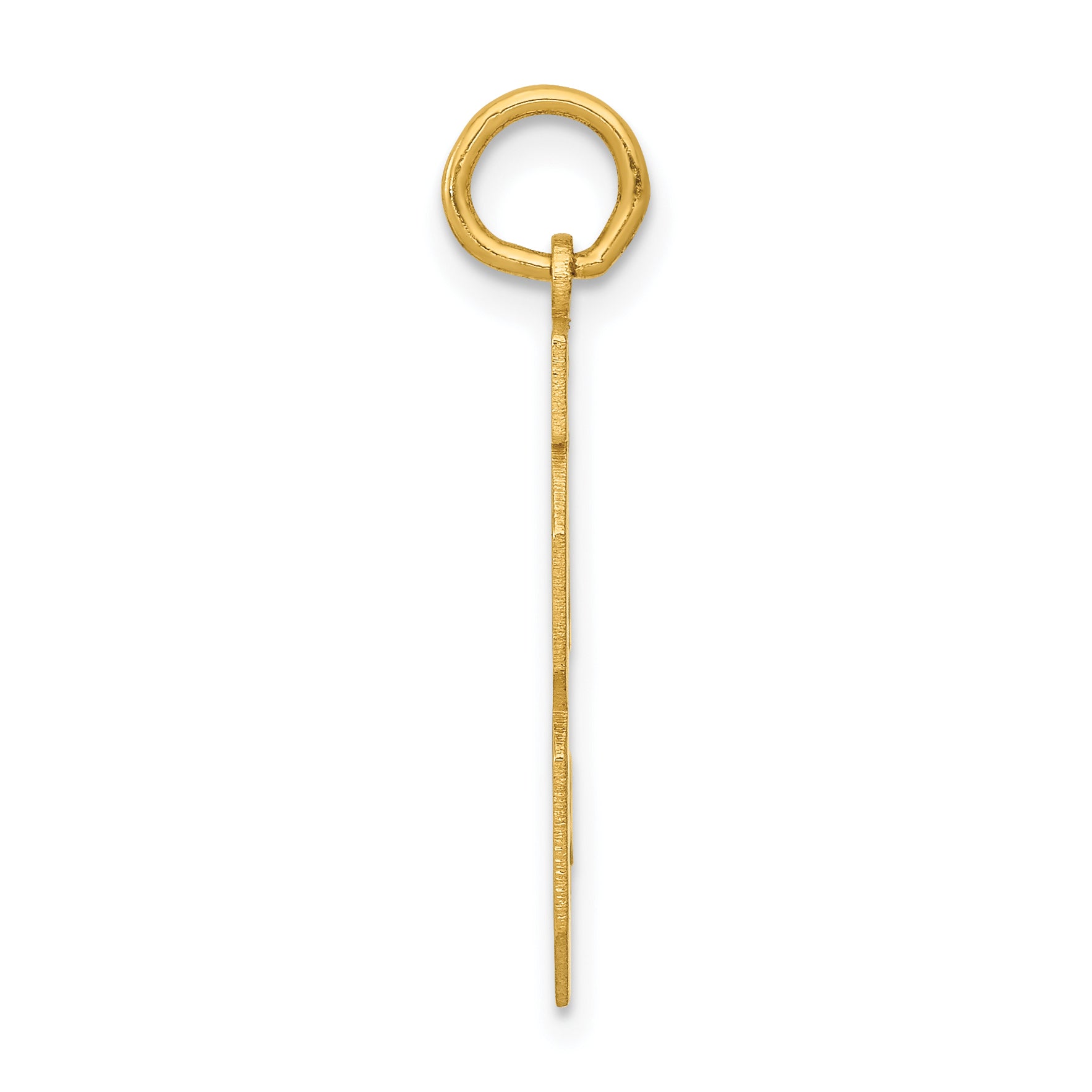 14K Yellow Gold Medium Polished Number 18 Charm