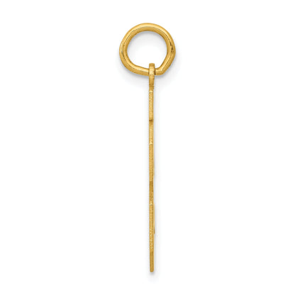 14K Yellow Gold Medium Polished Number 18 Charm