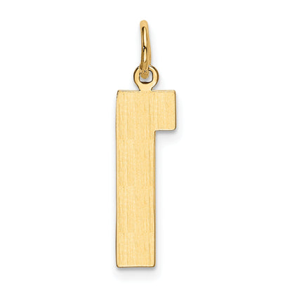 14k Yellow Gold 14k  Large Polished Number 1 Charm