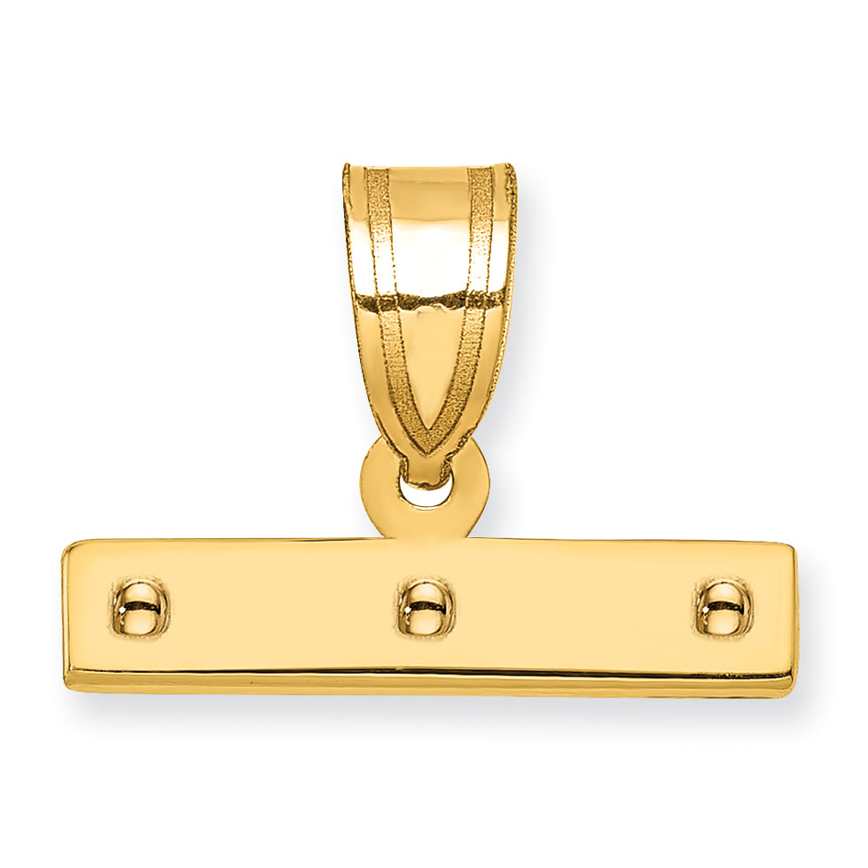 14k Yellow Gold 14k Casted Large Polished Top Pendant