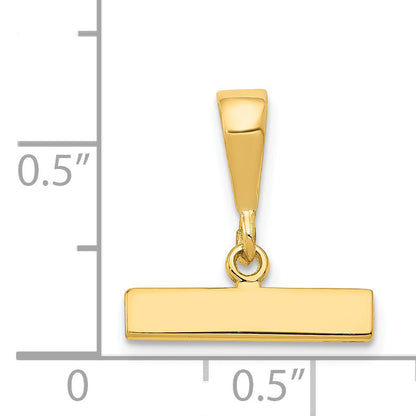 14k Yellow Gold 14k Casted Large Polished Top Pendant