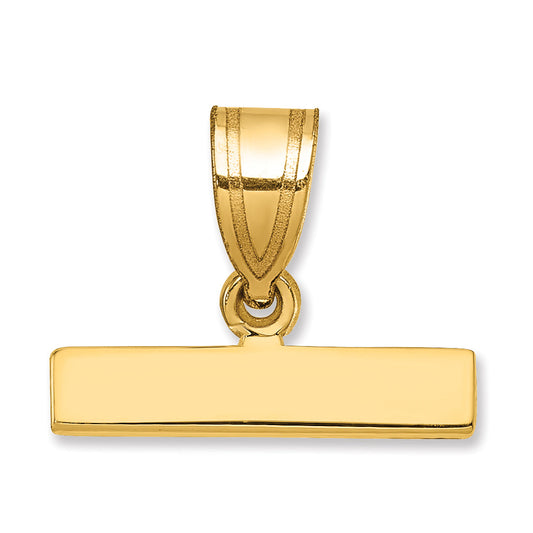 14k Yellow Gold 14k Casted Large Polished Top Pendant