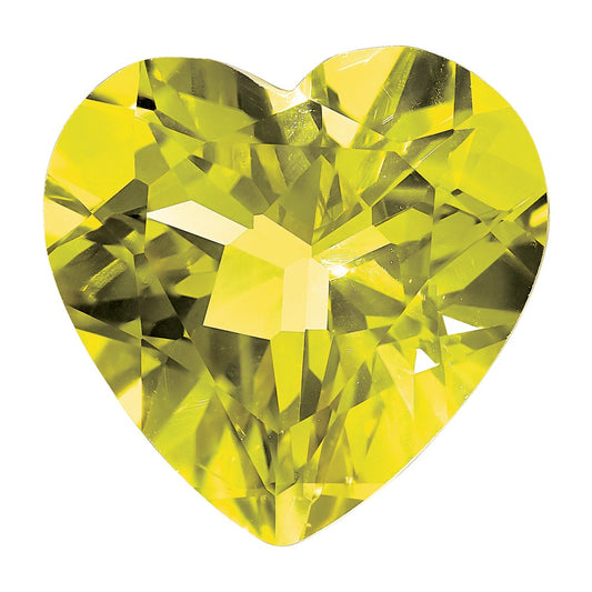 Gemstone Lemon Quartz Aa Quality 12mm Heart