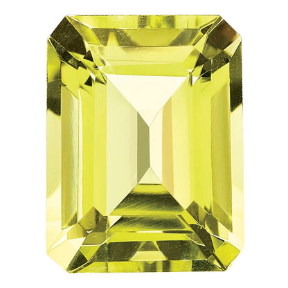 Gemstone Lemon Quartz Aa Quality 10X8mm Emerald Cut