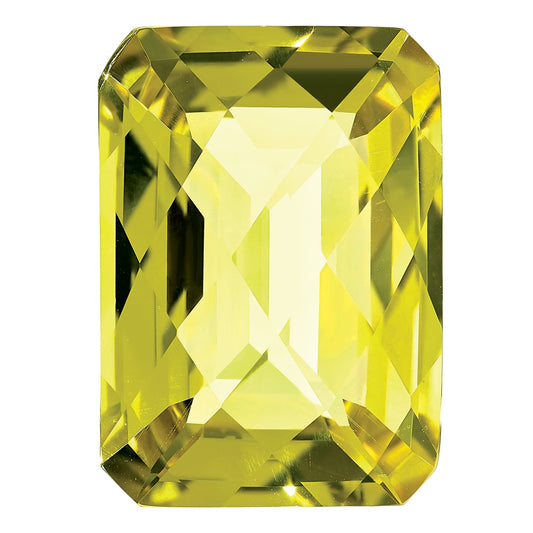 Gemstone Lemon Quartz Aa Quality 10X8mm Emerald Checkerboard Cut