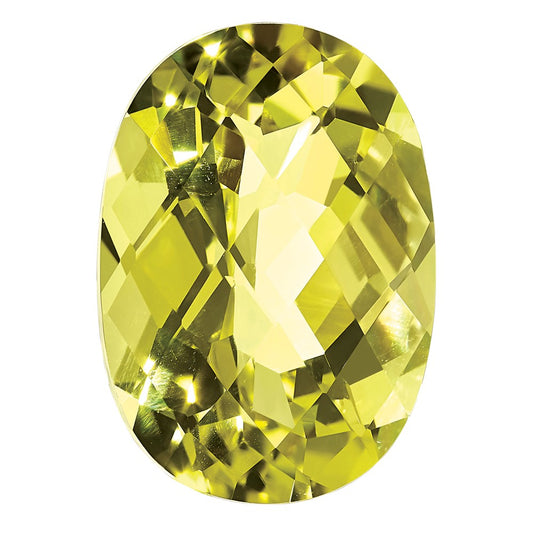 Gemstone Lemon Quartz Aa Quality 8X6mm Oval Checkerboard
