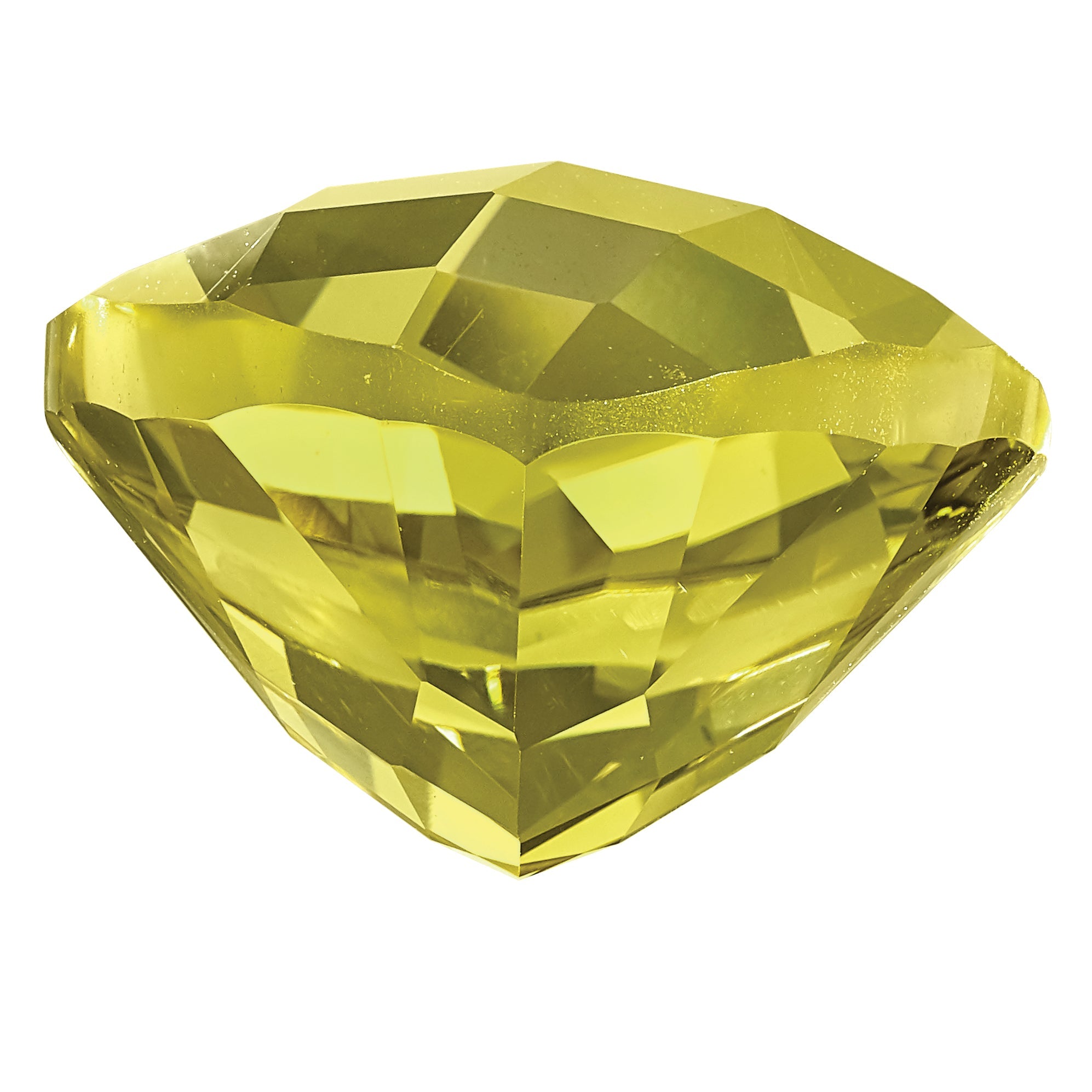 Gemstone Lemon Quartz Aa Quality 12mm Trillion Checkerboard