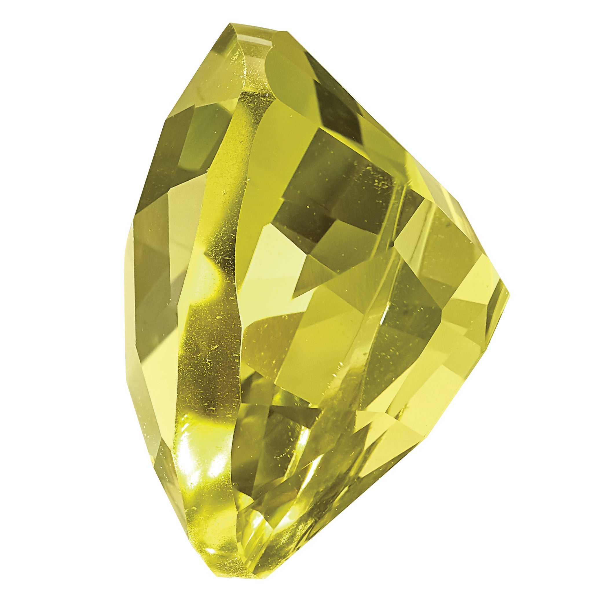 Gemstone Lemon Quartz Aa Quality 12mm Trillion Checkerboard