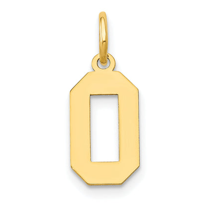 14k Yellow Gold 14k Small Polished Number 0 Charm