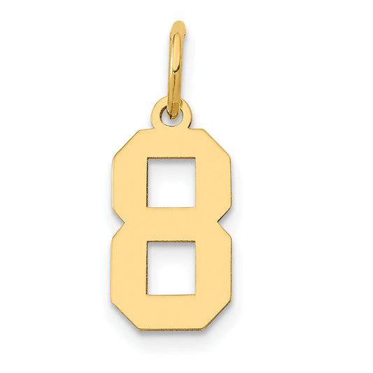 14k Yellow Gold 14k Small Polished Number 8 Charm