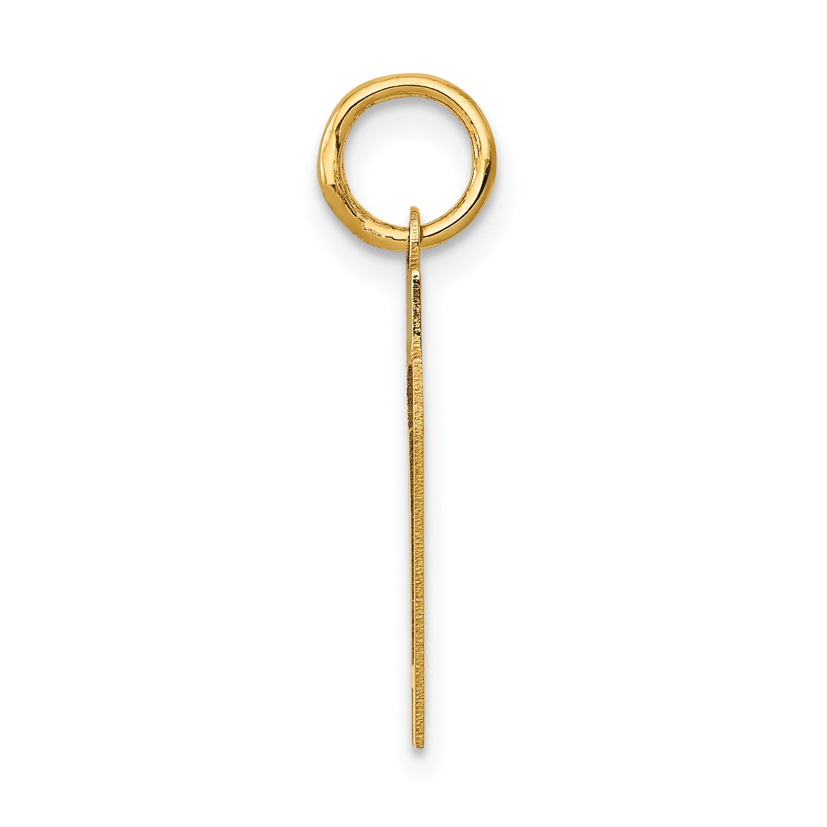 14K Yellow Gold Small Polished Number 77 Charm