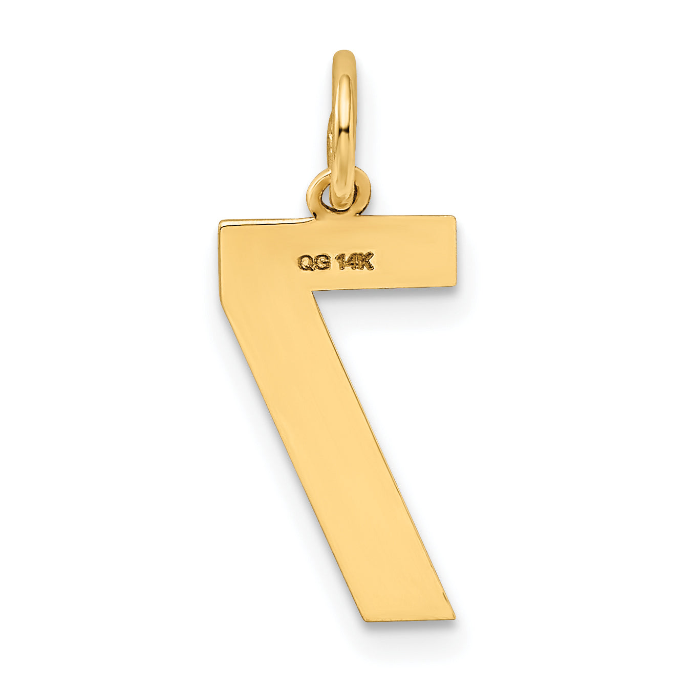14k Yellow Gold 14k Medium Satin Number 7 Charm