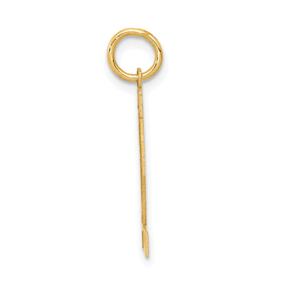 14k Yellow Gold 14k Medium Satin Number 22 Charm