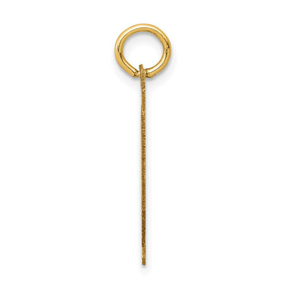 14K Yellow Gold Medium Satin Number 40 Charm