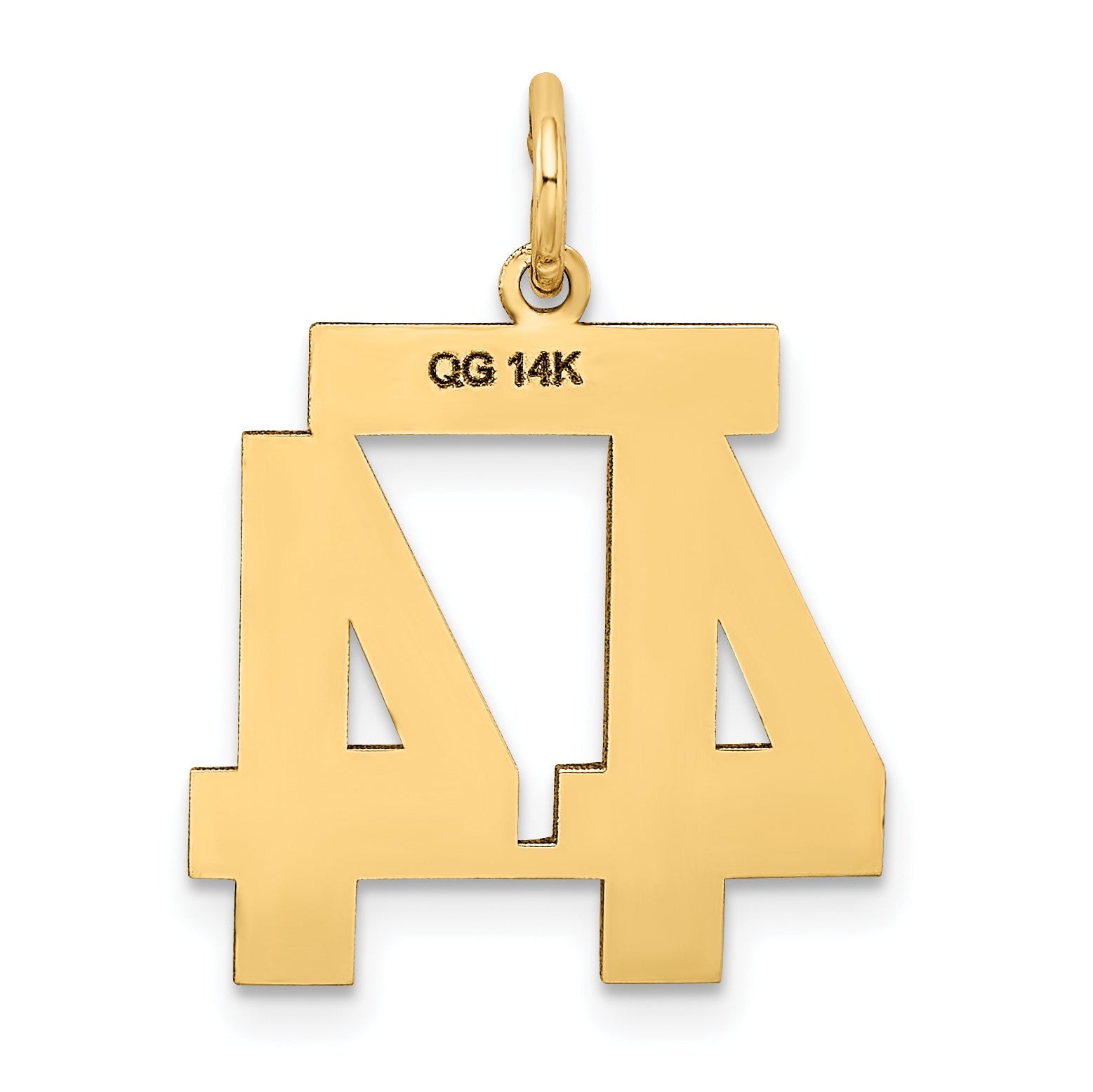 10K Yellow Gold Medium Satin Number 44 Charm